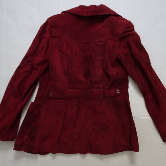 Leather/Suede - Benchmark -Jacket/Blazer - Size 9 - Dark Red - Pre-owned - Picture 7 of 10